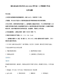 湖北省宜昌市协作体2023-2024学年高一上学期期中联考化学试题含答案