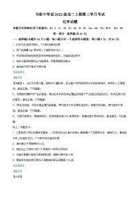 四川省合江县马街中学2023-2024学年高二上学期12月月考化学试题（Word版附解析）