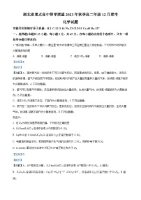 湖北省重点高中智学联盟2023-2024学年高二上学期12月联考化学试题（Word版附解析）