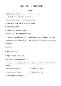 山东省菏泽市第一中学2023-2024学年高一上学期12月月考化学试题含答案