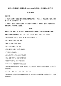 2023-2024学年天津市南开中学滨海生态城学校高一上学期12月月考化学试卷含答案