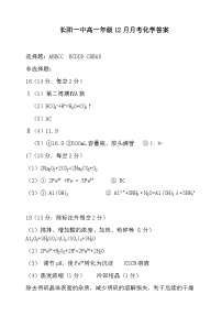 湖北省宜昌市长阳土家族自治县长阳第一中学2023-2024学年高一上学期12月月考化学试题含答案