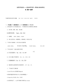 广东省东莞市七校2023-2024学年高一上学期11月联考化学试卷Word版含答案