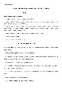 贵州省三新联盟校2023-2024学年高一上学期11月联考化学试题含答案