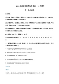 湖北省宜荆荆随恩教科研协作体2023-2024学年高一上学期12月联考化学试题含答案