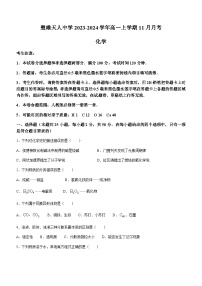 云南省楚雄州楚雄天人中学2023-2024学年高一上学期11月月考化学试题含答案