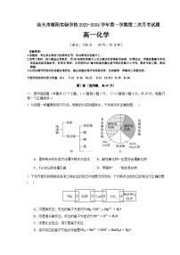 广东省汕头市潮阳实验学校2023-2024学年高一上学期第二次月考化学试题含答案