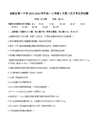 陕西省西安市高新区第一中学2023-2024学年高一上学期1月第二次月考化学试题含答案