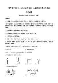 辽宁省葫芦岛市协作校2023-2024学年高一上学期12月第二次考试化学试题含答案