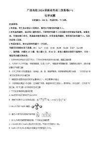 2024广西名校高三上学期新高考仿真卷（一）化学含解析