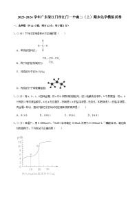 广东省江门市江门一中2023-2024学年高二（上）期末模拟化学试题含答案