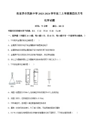 湖南省张家界市民族中学2023-2024学年高二上学期第四次月考化学试题含答案