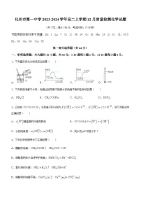 广东省化州市第一中学2023-2024学年高二上学期12月质量检测化学试卷含答案