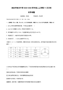 陕西省西安市部分中学2023-2024学年高二上学期11月月考化学试题含答案