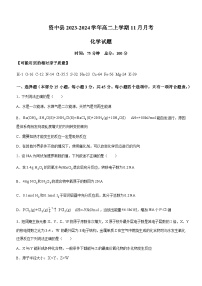 四川省内江市资中县第二中学2023-2024学年高二上学期11月月考化学试题含答案