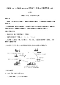 河南省TOP二十名校2023-2024学年高三上学期12月调研考试（八）化学试题含答案