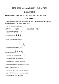 浙江省稽阳联谊学校2023-2024学年高三上学期12月联考化学试题含答案