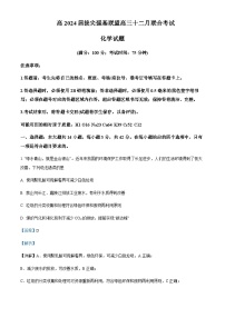 重庆市拔尖强基联盟2024届高三上学期12月月考化学含答案