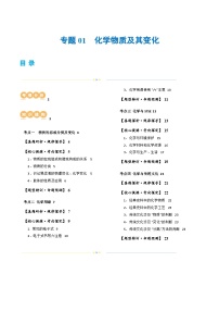 专题01+化学物质及其变化（讲义）-2024年高考化学二轮复习讲练测（新教材新高考）