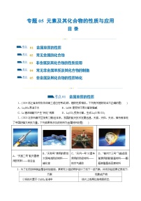 专题05+元素及其化合物的性质与应用（练习）-2024年高考化学二轮复习讲练测（新教材新高考）