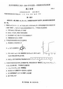 2024北京朝阳高二（上）期末化学试题及答案