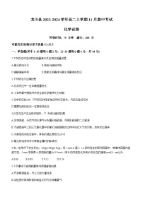 广东省河源市龙川县第一中学2023-2024学年高二上学期11月期中考试化学试题含答案