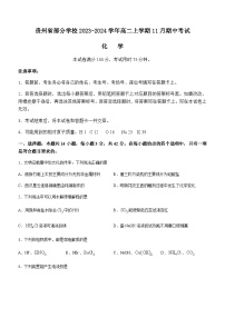 贵州省部分学校2023-2024学年高二上学期11月期中考试化学试题含答案