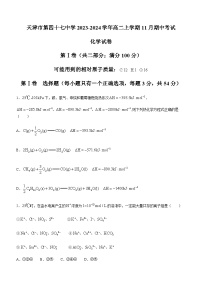 天津市第四十七中学2023-2024学年高二上学期11月期中考试化学试题含答案