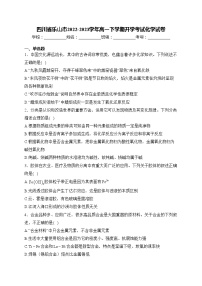四川省乐山市2022-2023学年高一下学期开学考试化学试卷(含答案)