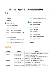 第06讲 离子共存、离子的检验与推断（讲义）-备战2024年高考化学一轮复习精品课件+讲义+练习（新教材新高考）