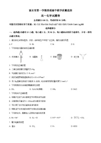 2023-2024学年浙江省丽水市高一上学期期末考试化学试题