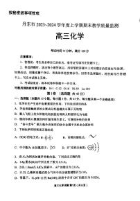 辽宁省丹东市2024届高三上学期期末教学质量监测化学