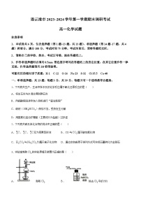 江苏省连云港市2023-2024学年高一上学期期末调研考试化学试题（含答案）