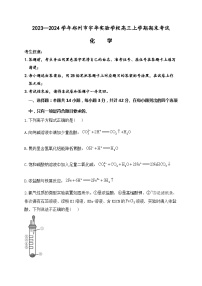 2024郑州宇华实验学校高三上学期1月期末考试化学含解析