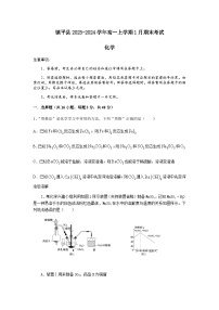 河南省南阳市镇平县2023-2024学年高一上学期1月期末考试化学试题（含答案）