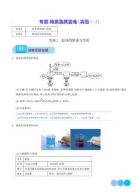 物质及其变化（实验1~2）--2024年高考化学实验拓展学案