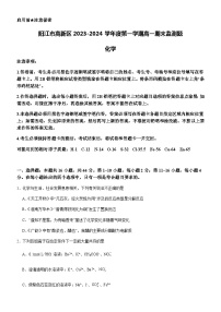 广东省阳江市高新区2023-2024学年高一上学期1月期末监测化学试题（含答案）