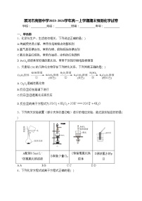 漯河市高级中学2023-2024学年高一上学期期末预测化学试卷(含答案)