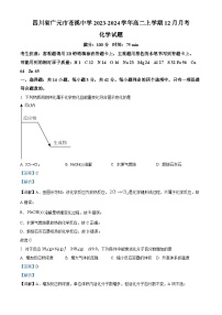 四川省广元市苍溪中学2023-2024学年高二上学期12月月考化学试题（Word版附解析）