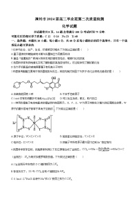 2024届福建省漳州市高三毕业班上学期第二次质检化学试题