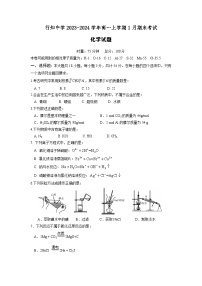 湖南省娄底市涟源市行知中学2023-2024学年高一上学期1月期末考试化学试题（含答案）