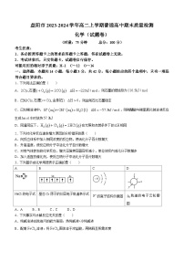 湖南省益阳市2023-2024学年高二上学期普通高中期末质量检测化学试题（含答案）