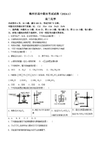 广东省梅州市2023-2024学年高二上学期1月期末化学试题