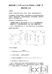 湖南省株洲市第十三中学2023-2024学年高二上学期1月期末考试化学试题（含答案）