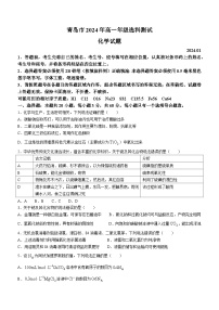 山东省青岛市2023-2024学年高一上学期期末选科测试化学试题