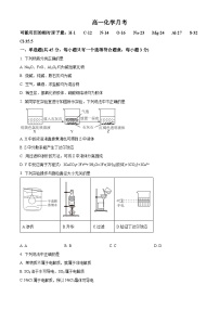 2023-2024学年湖北省武汉市武钢三中高一上学期10月月考化学试题