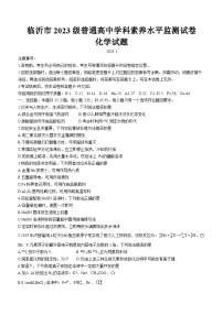 山东省临沂市2023-2024学年高一上学期1月期末考试化学试卷（Word版附答案）