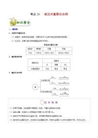 专题复习 高考化学 考点20 硫及其重要化合物  讲义