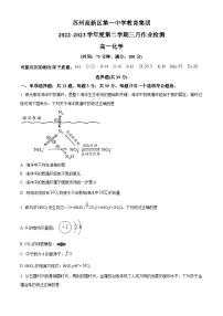 2022-2023学年江苏省苏州市苏州高新区第一中学高一下学期3月月考化学试题