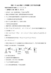 福建省龙岩第一中学2023-2024学年高二上学期第三次月考化学试题（Word版附解析）